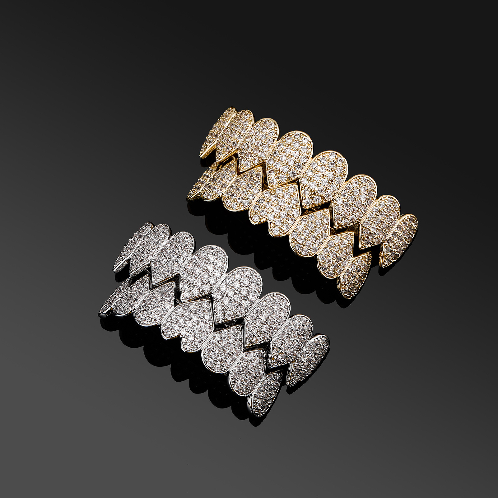 Body Jewelry Men - RACHELZ Hip Hop 8/8 Iced Out