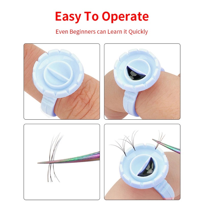 Body Jewelry Tattoo - 100 Pcs Disposable Eyelash Glue Ring