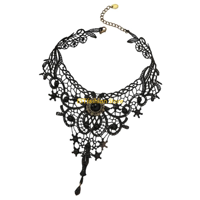 Body Jewelry Goth - Y5GC Lace Choker Necklace Gothic Lace