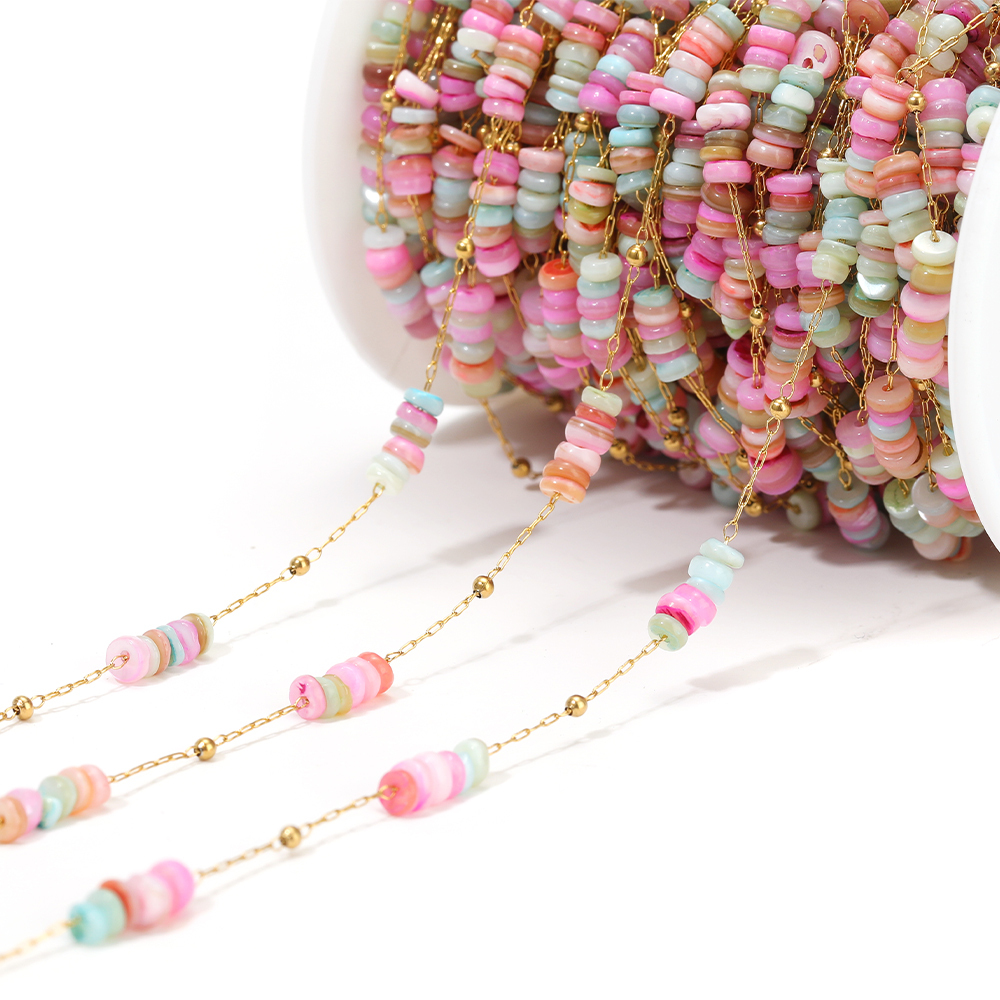 Body Jewelry Wholesale - 1 Meter Stainless Steel Enamel Twisted