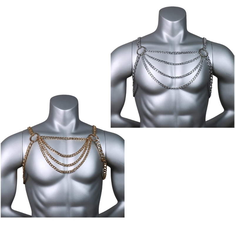 Body Jewelry Men - Men's Sexy Metal Body Chest Chain