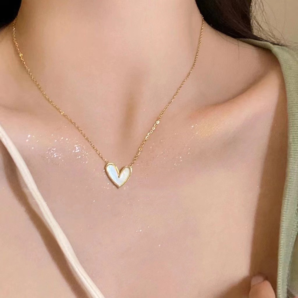 Body Jewelry Affordable - Ins Style Golden Heart Necklace Female