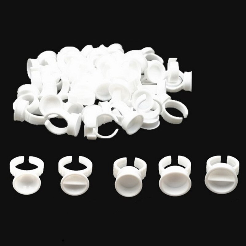 Body Jewelry Tattoo - 100pcs Disposable White Glue Holder Ring