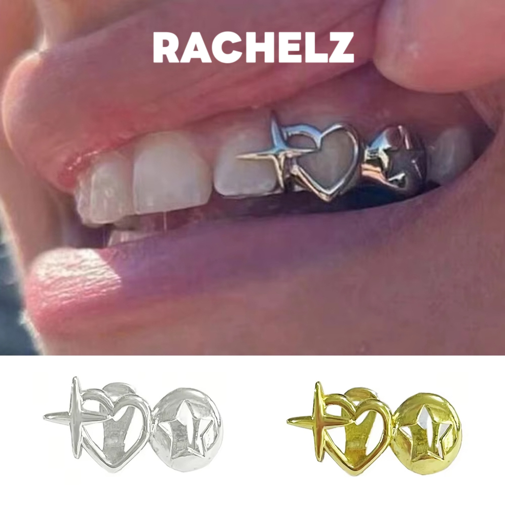 Body Jewelry Men - RACHELZ Y2K Vintage Double Hollow Heart