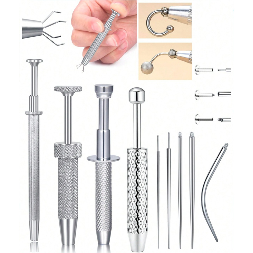 Body Jewelry Removal Tool - Stainless Steel Piercing Ball Grabber Tool