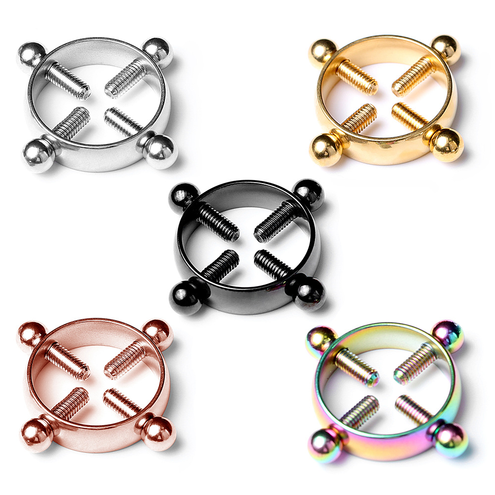 Body Jewelry Goth - 1pair Stainless Steel Cross Nipple Clamps