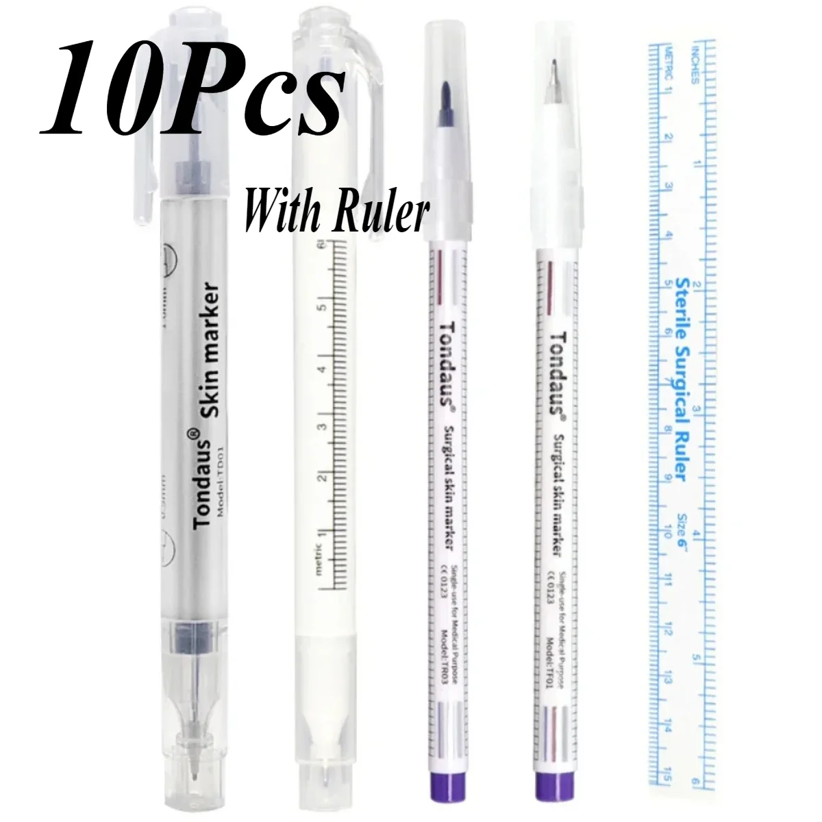 Body Jewelry Tattoo - 10Pcs Disposable Sterilized Package With Ruler