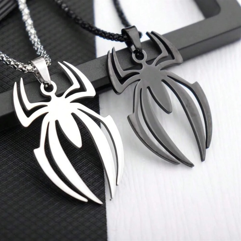 Body Jewelry Goth - Gothic Spider Shape Necklace Stainless Steel