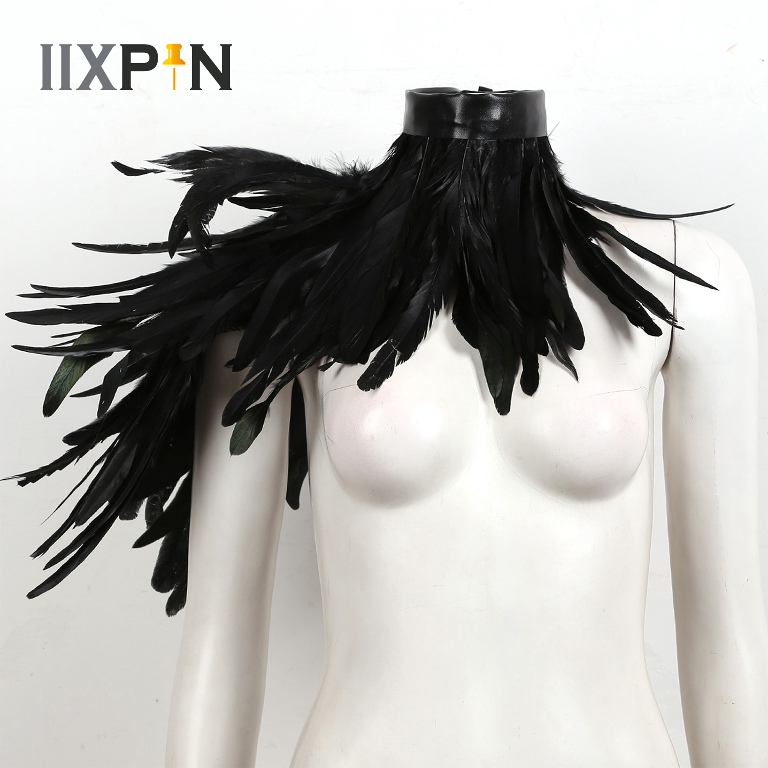 Body Jewelry Goth - Punk Gothic Natural Dyed Rooster Feather