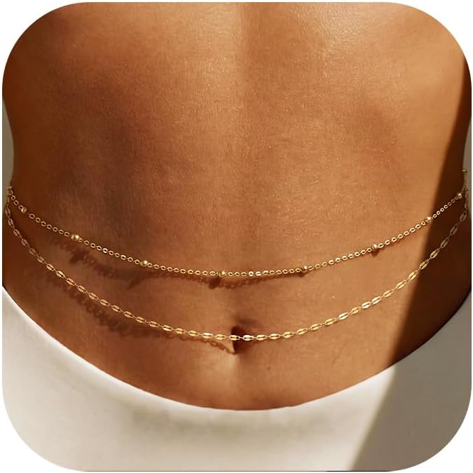 Body Jewelry In Bulk - 14K Gold Plated Waist Chain Women