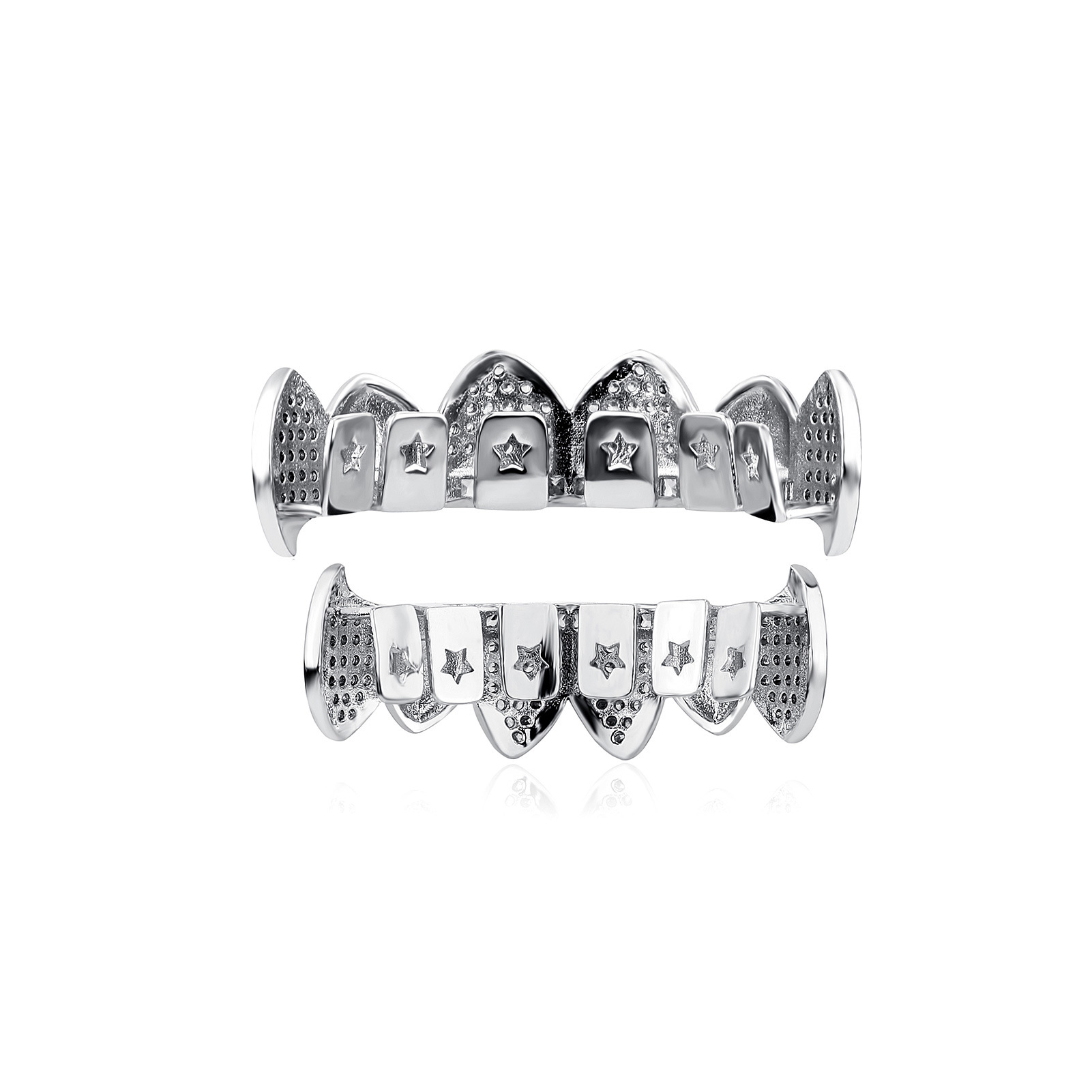 Gold Plated Iced Half Smooth V - Body Jewelry Wholesale recension och pris