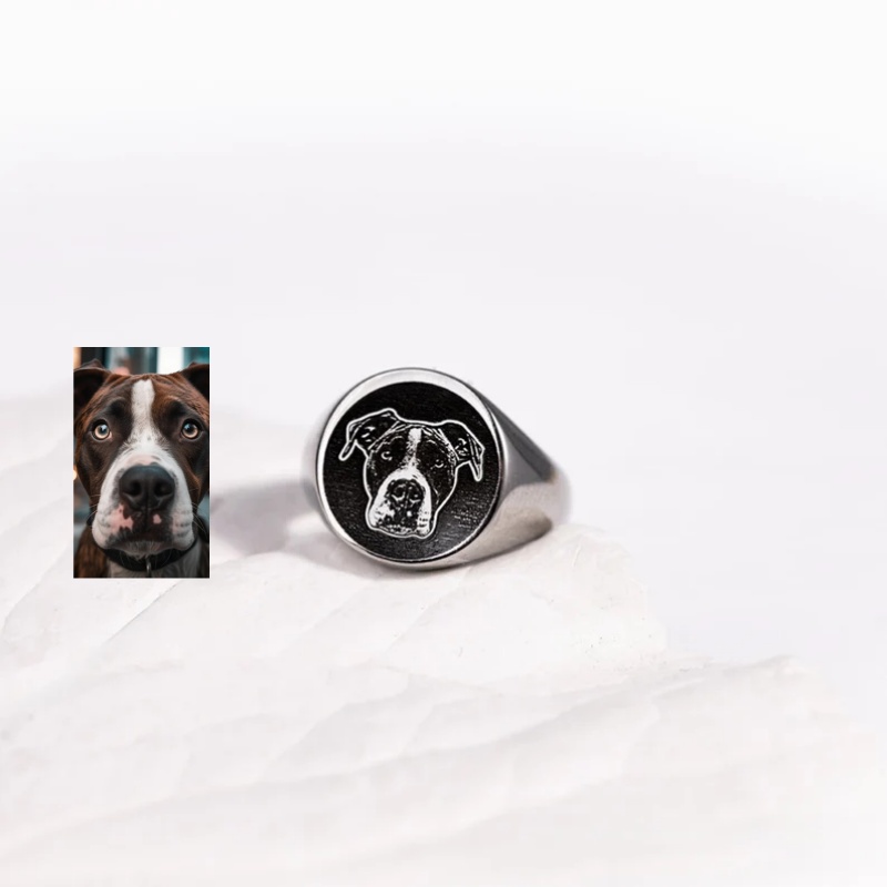 Custom Engrave Photo Signet Ri - Body Jewelry Wholesale recension och pris
