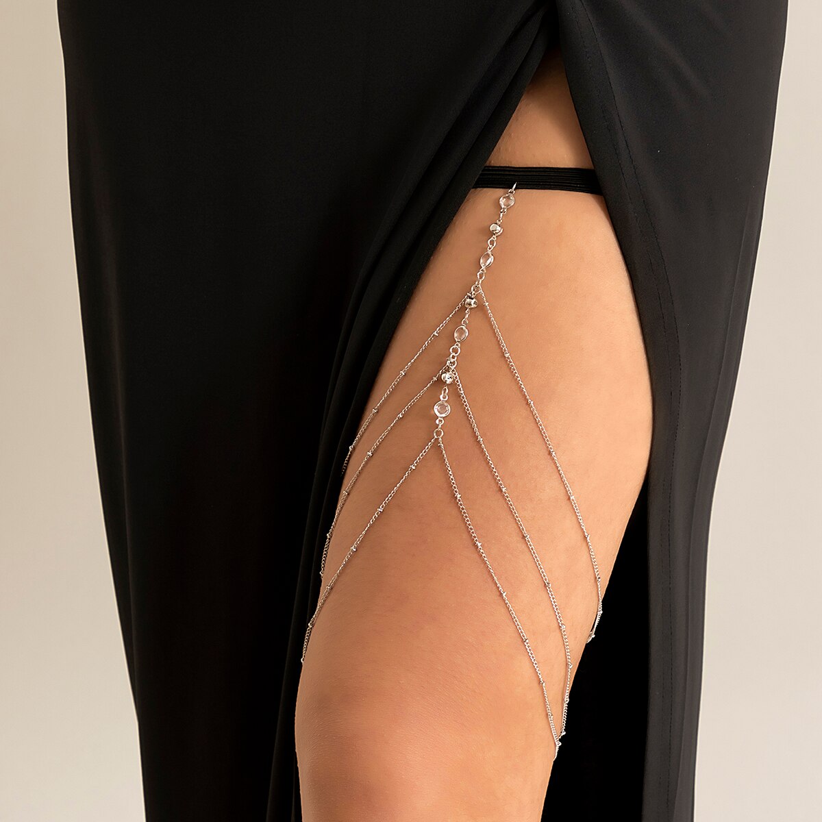 Boho Elastic Band Crystal Leg  - Body Jewelry Goth recension och pris