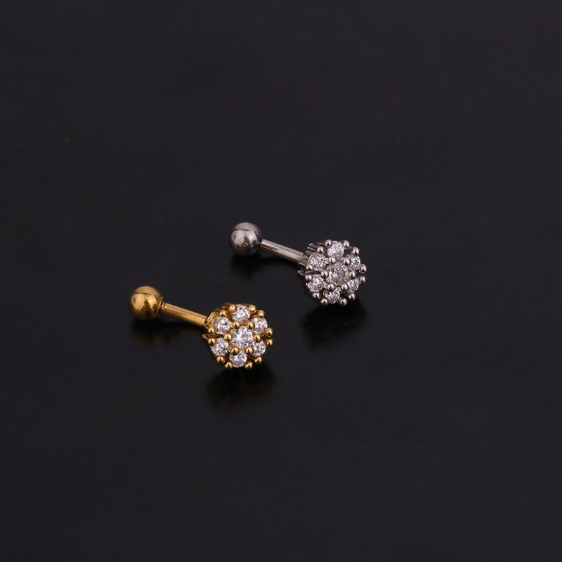 1Pc 1.2x8mm Eyebrow  Daith Snu - Eyebrow Curved Barbell recension och pris