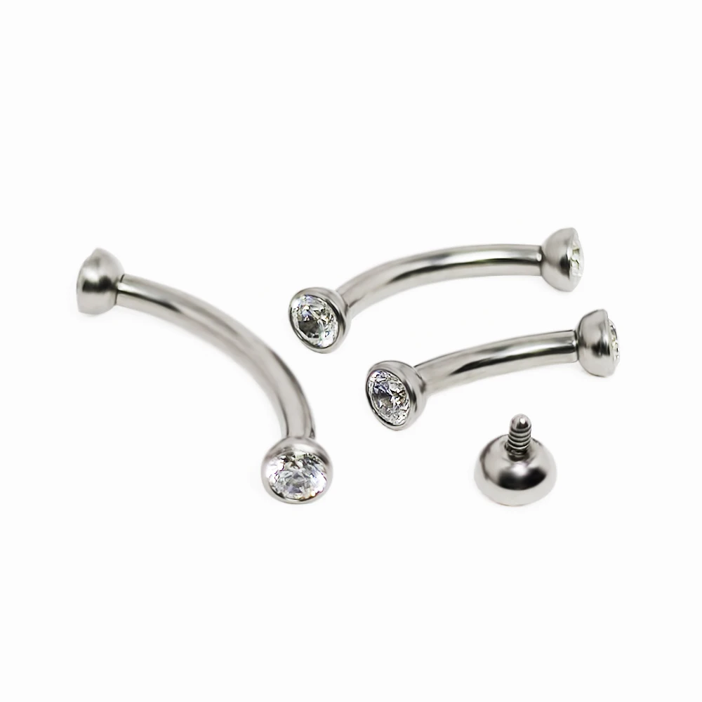 F136 Titanium Piercings Eyebro - Eyebrow Curved Barbell recension och pris