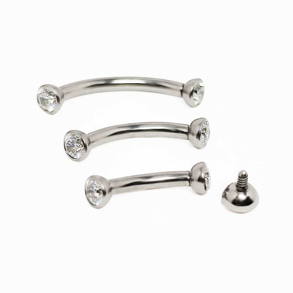F136 Titanium Piercings Eyebro - Eyebrow Curved Barbell recension och pris