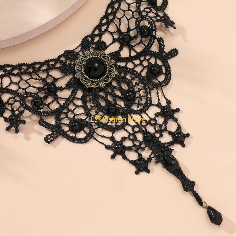 Y5GC Lace Choker Necklace Goth - Body Jewelry Goth recension och pris