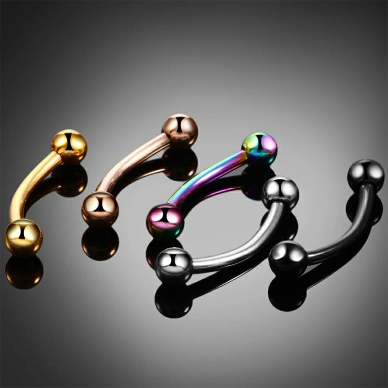 20pc/set Steel Eyebrow Banana  - Eyebrow Curved Barbell recension och pris