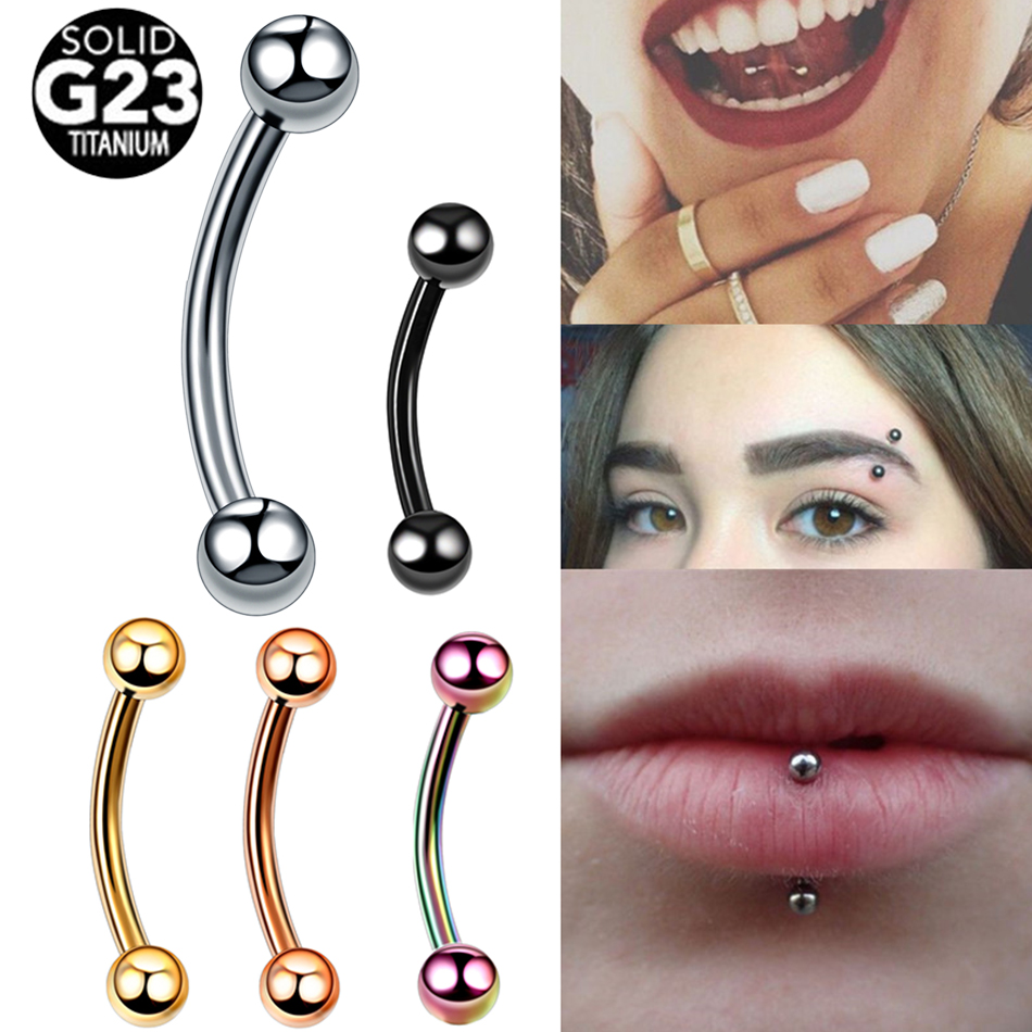 1pc Titanium Ball Eyebrow Pier - Eyebrow Curved Barbell recension och pris