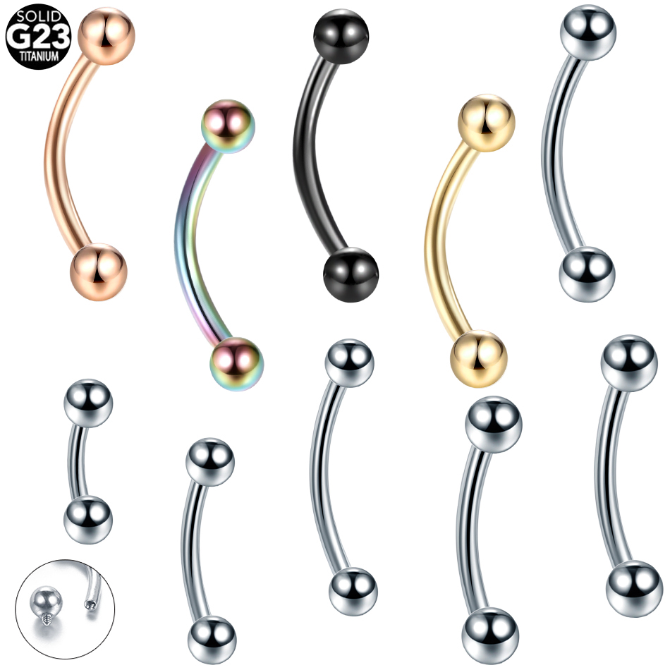 10Pcs/lot G23 Titanium Eyebrow - Eyebrow Curved Barbell recension och pris
