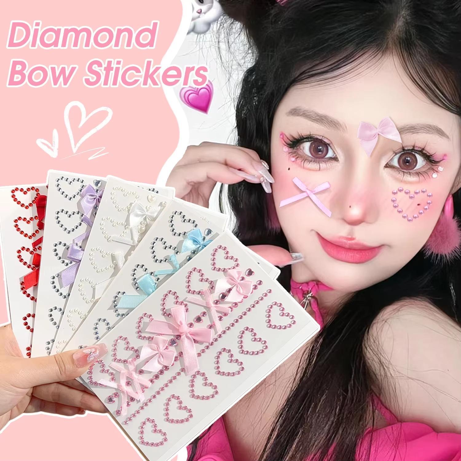 1 Sheet Red Ribbon Bow Sparkly - Body Jewelry Tattoo recension och pris