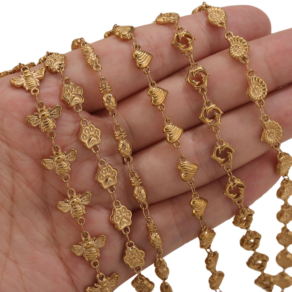 1M PVD Gold Stainless Steel He - Body Jewelry Wholesale recension och pris