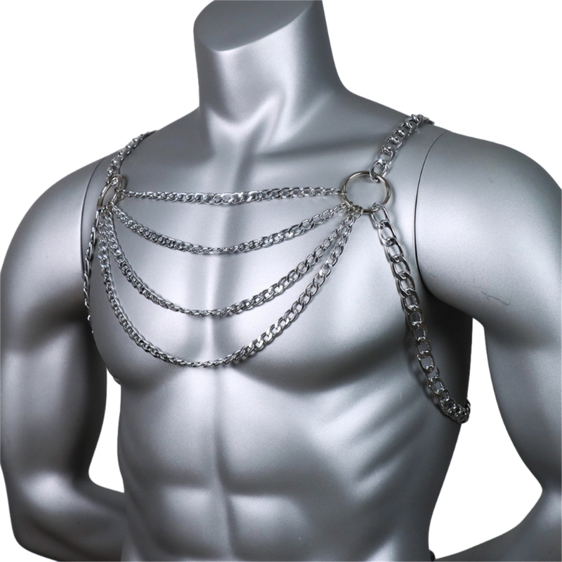Men's Sexy Metal Body Chest Ch - Body Jewelry Men recension och pris