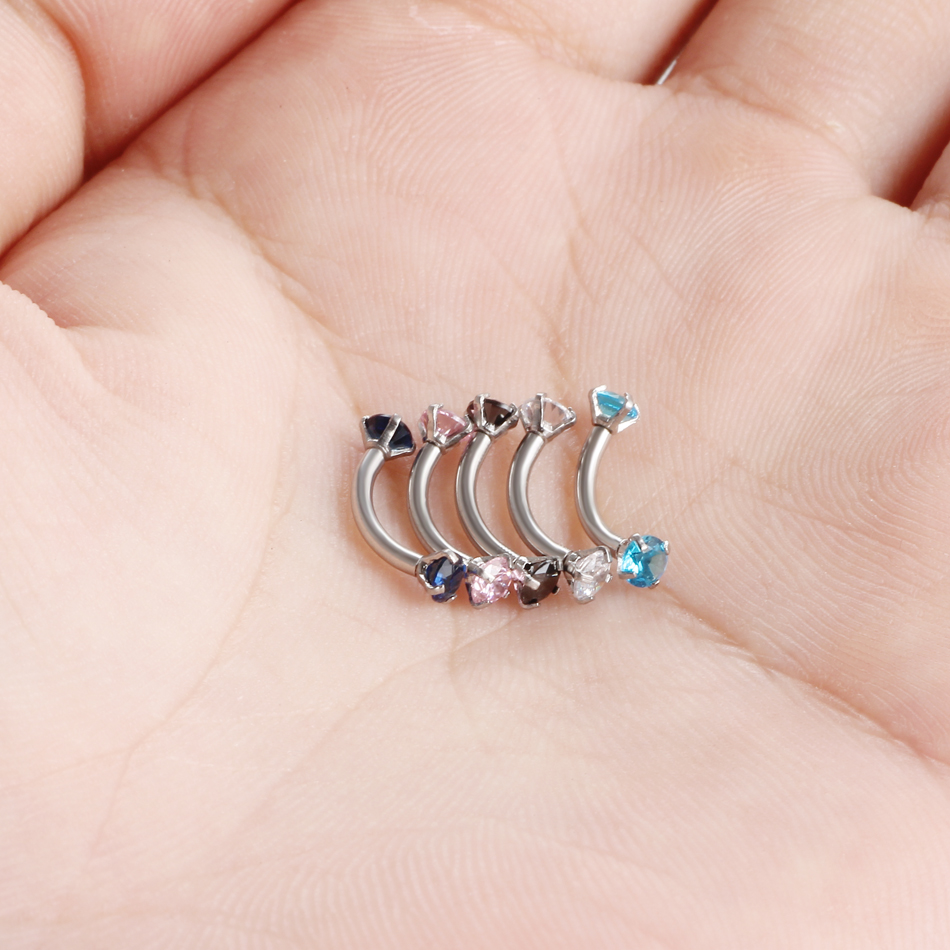 1PC Steel Curved Barbell Pierc - Eyebrow Curved Barbell recension och pris