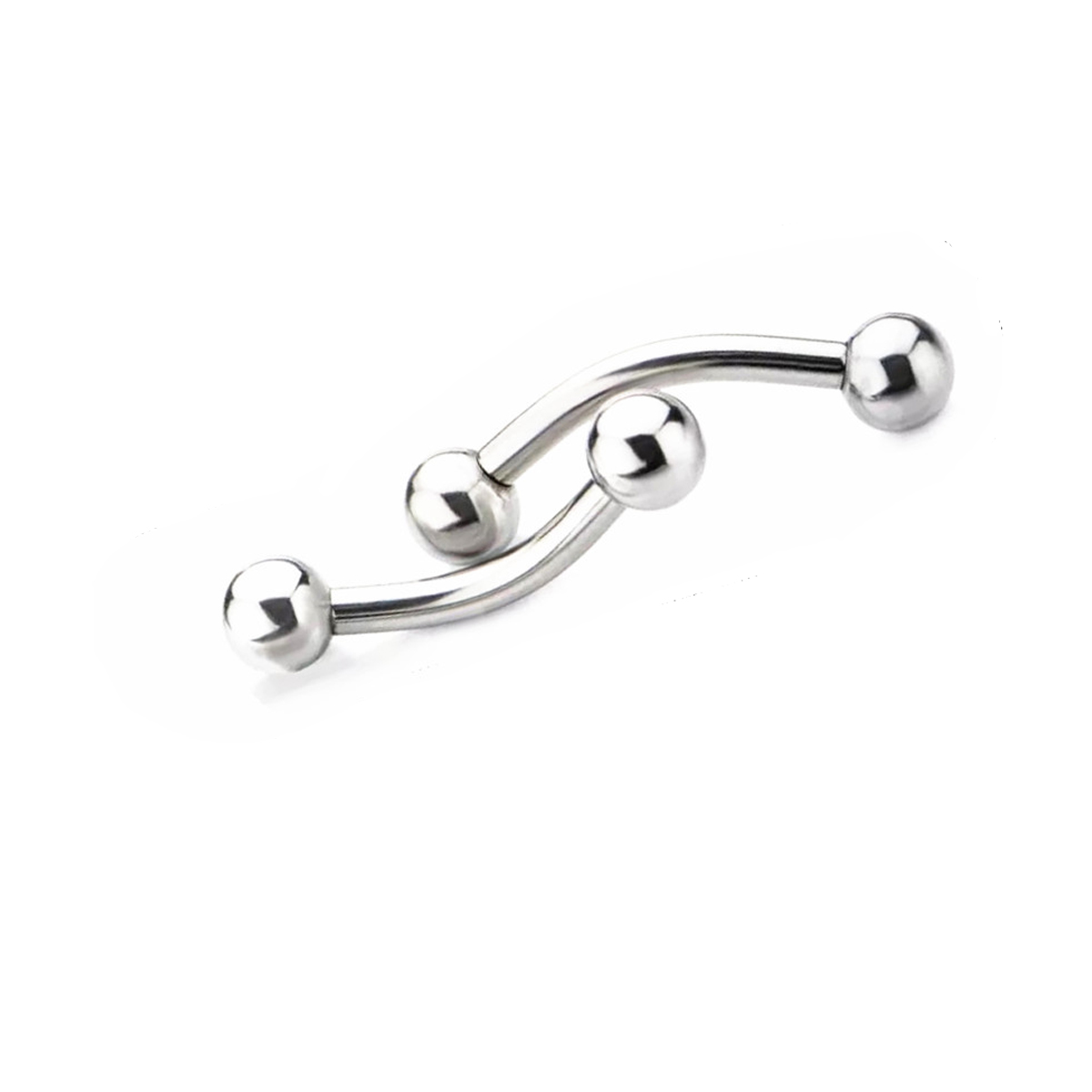 10 Pcs ASTM F136 Titanium 14G  - Eyebrow Curved Barbell recension och pris