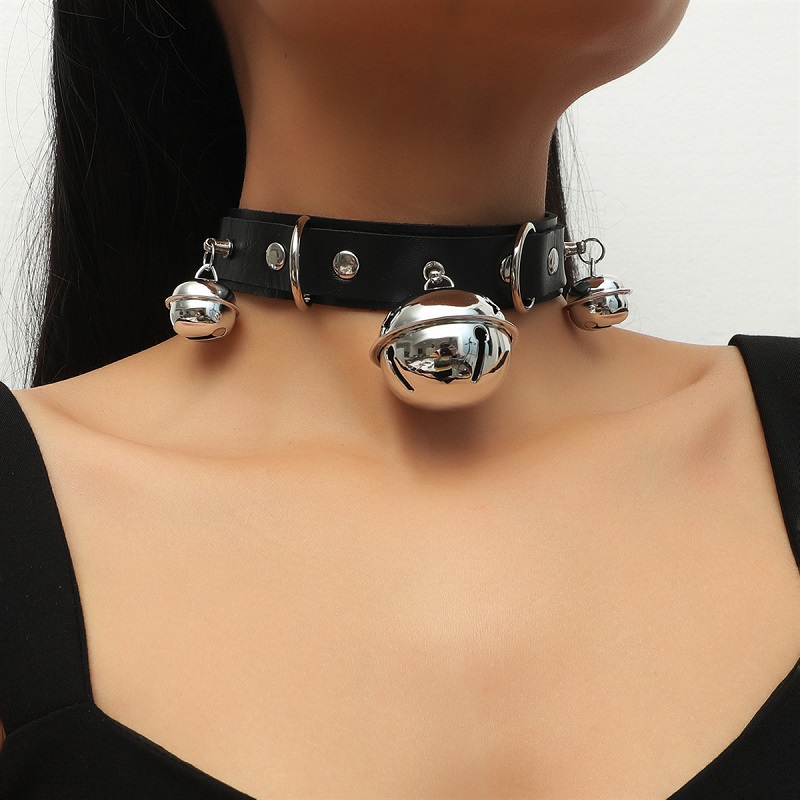 Sexy Necklace Collar Leather B - Body Jewelry Goth recension och pris