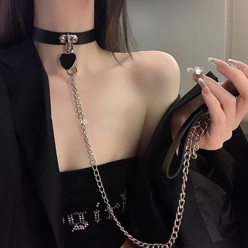 Sexy Necklace Collar Leather B - Body Jewelry Goth recension och pris