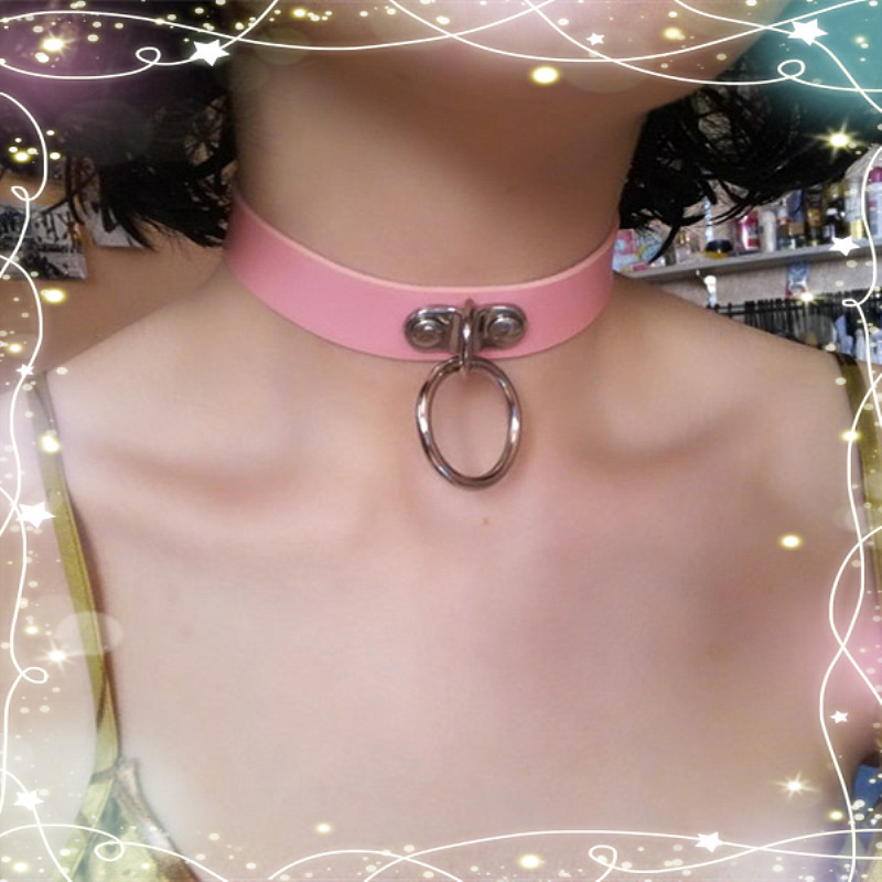 Sexy Necklace Collar Leather B - Body Jewelry Goth recension och pris