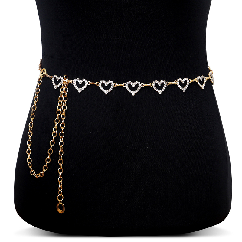 Fashion Rhinestone Heart Waist - Body Jewelry In Bulk recension och pris