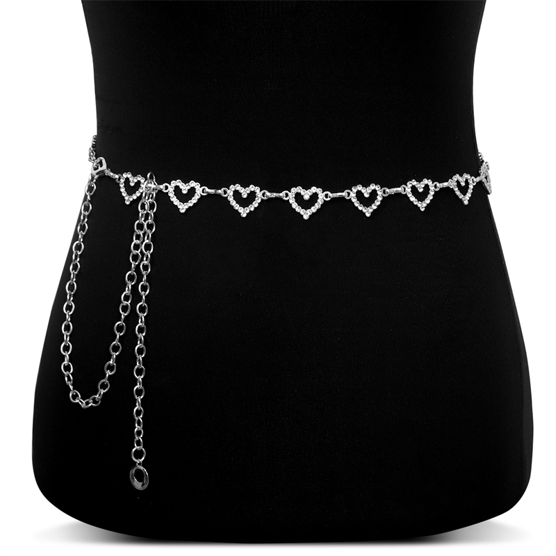 Fashion Rhinestone Heart Waist - Body Jewelry In Bulk recension och pris
