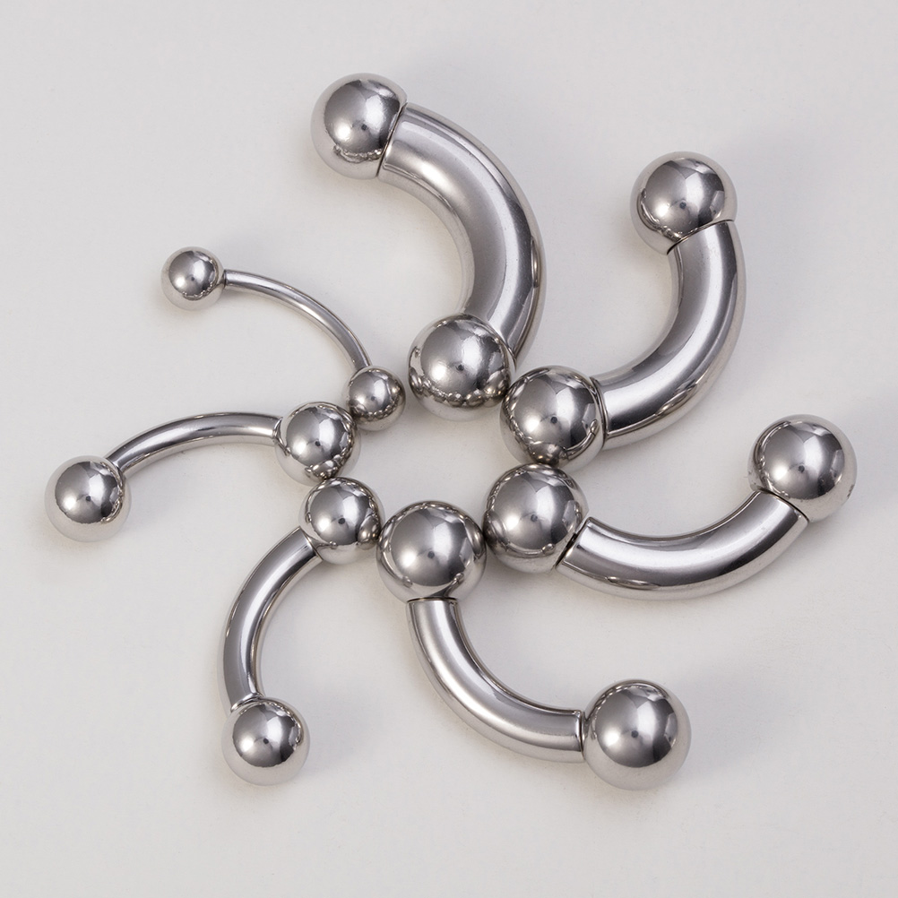1pc Big Size Surgical Steel Ey - Eyebrow Curved Barbell recension och pris