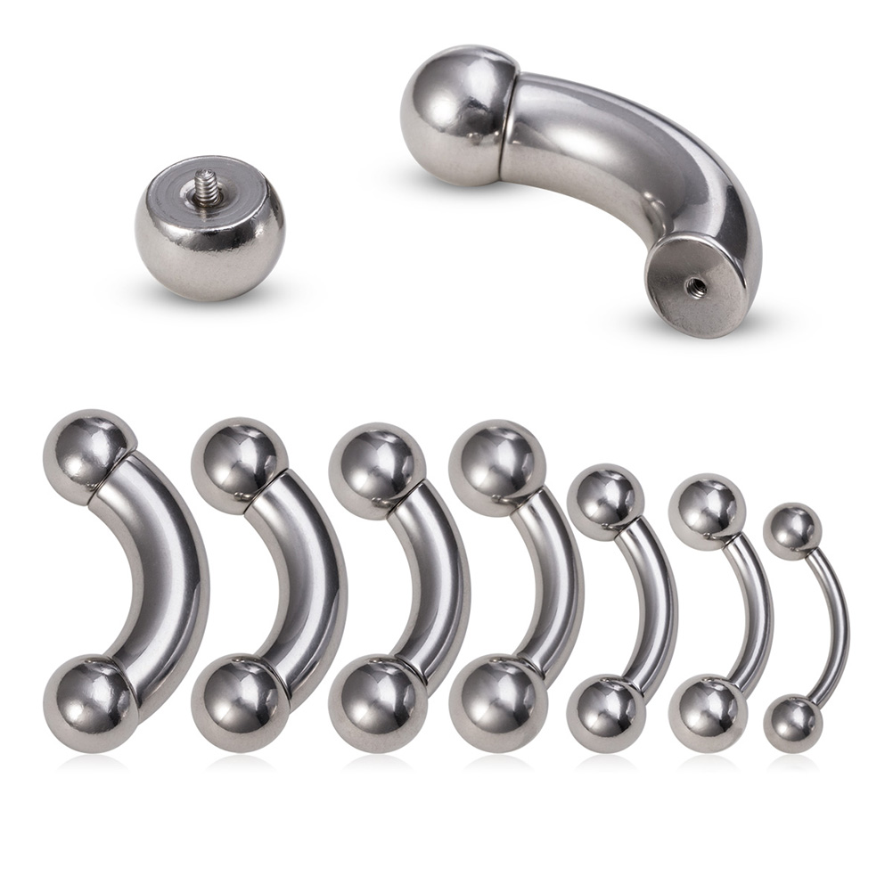 1pc Big Size Surgical Steel Ey - Eyebrow Curved Barbell recension och pris