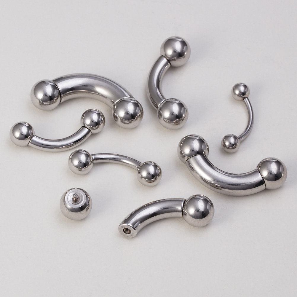 1pc Big Size Surgical Steel Ey - Eyebrow Curved Barbell recension och pris