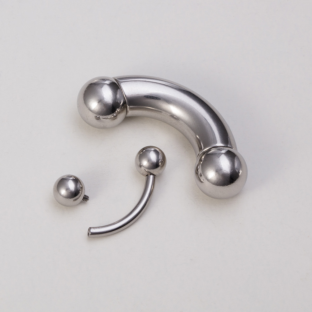 1pc Big Size Surgical Steel Ey - Eyebrow Curved Barbell recension och pris