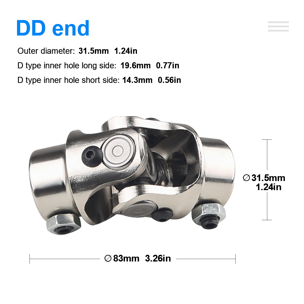 Chrome Single U-Joint Shaft Un - Body Jewelry 4 U recension och pris