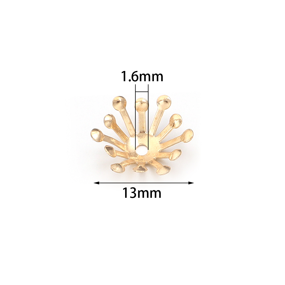 100Pcs Diameter 13MM Gold Colo - Body Jewelry Wholesale recension och pris