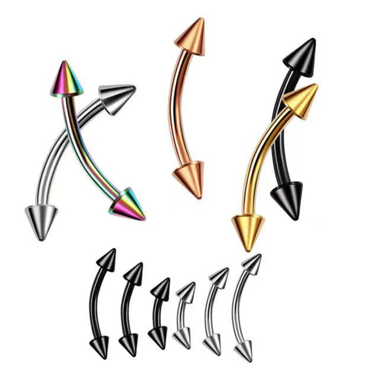 2Piece Titanium Steel Eyebrow  - Eyebrow Curved Barbell recension och pris