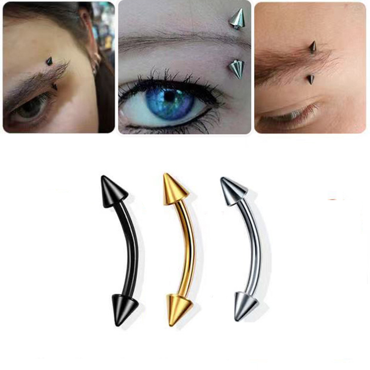 2Piece Titanium Steel Eyebrow  - Eyebrow Curved Barbell recension och pris