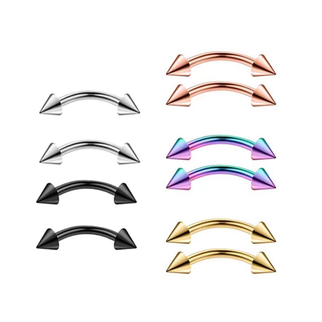 2Piece Titanium Steel Eyebrow  - Eyebrow Curved Barbell recension och pris