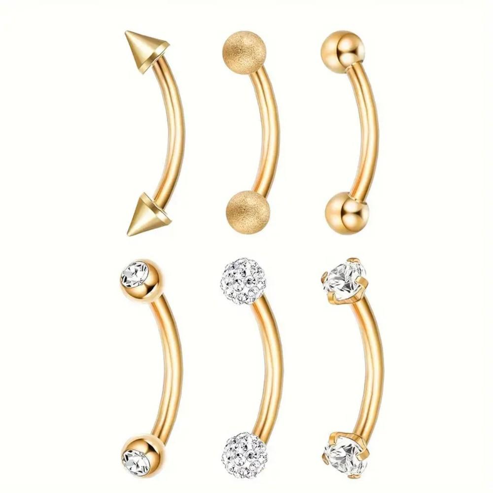 16G Stainless Steel Rook Pierc - Eyebrow Curved Barbell recension och pris