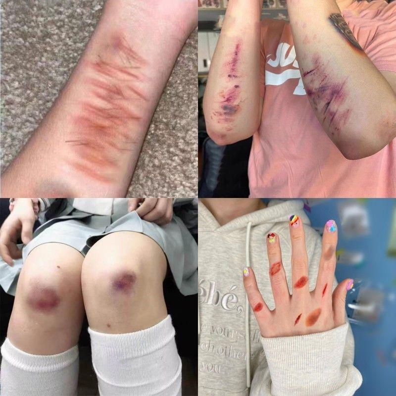 4 Sheets Halloween Wound Bruis - Body Jewelry Tattoo recension och pris