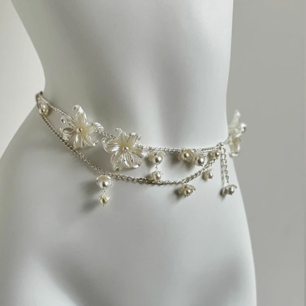 Fashion Elegant Pearl Waist Ch - Body Jewelry In Bulk recension och pris