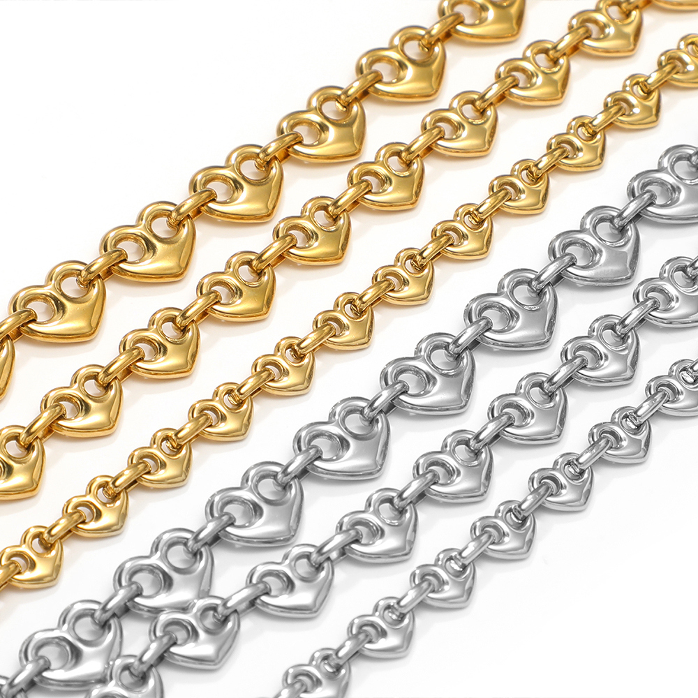 1 Meter Stainless Steel Heart  - Body Jewelry Wholesale recension och pris