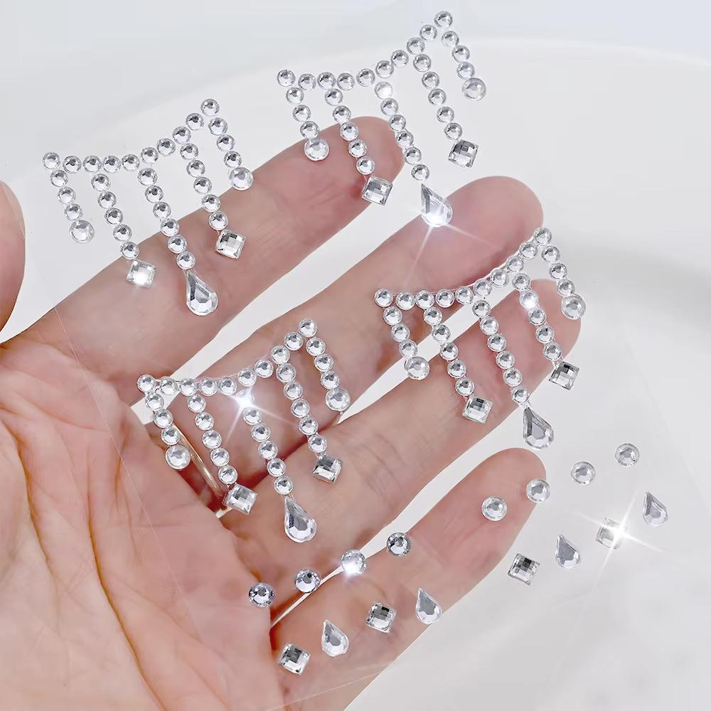 1/5 Sheets Face Jewels Sticker - Body Jewelry Tattoo recension och pris