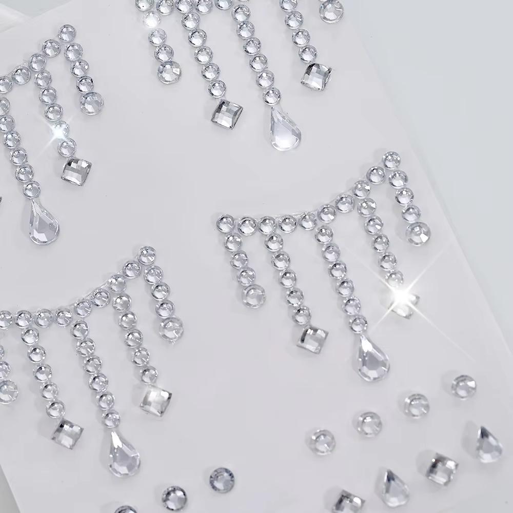 1/5 Sheets Face Jewels Sticker - Body Jewelry Tattoo recension och pris