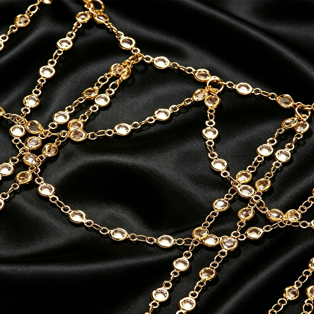 Elegant Rhinestone Shoulder Ch - Body Jewelry In Bulk recension och pris
